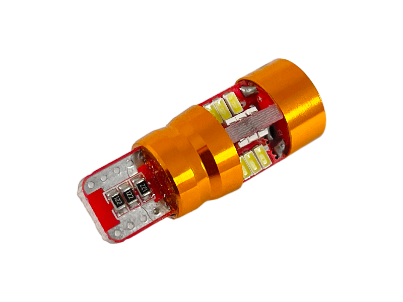 Світлодіодна авто лампа T10-3014-27smd обманка білий 12V LEDUA - фото 2 - id-p1937141312