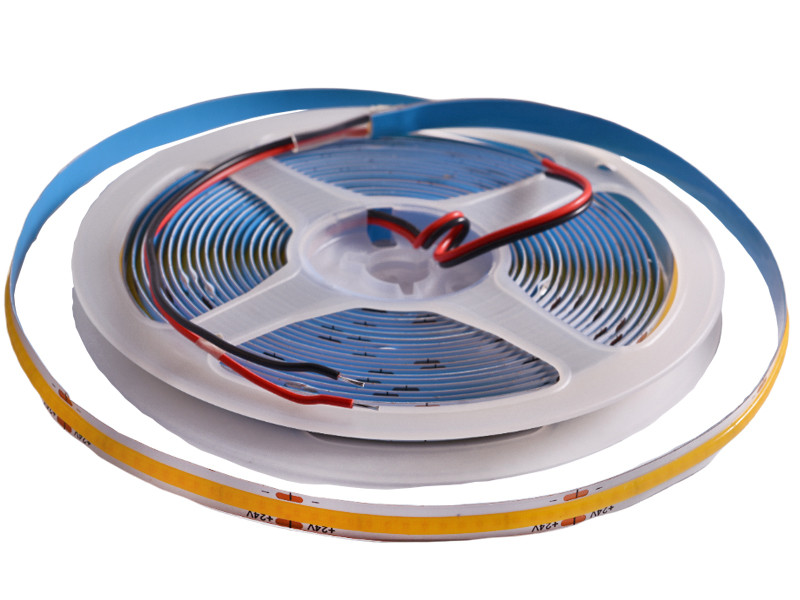 Світлодіодна стрічка COB-320led-24V 9W, IP20 подвійна плата тепло біла 3000к