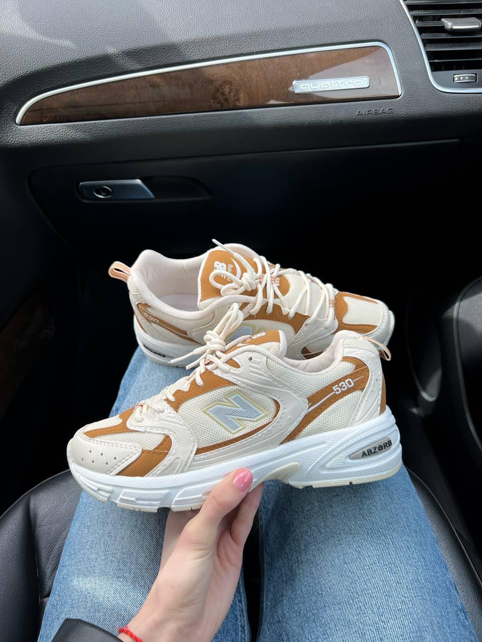 Яскраві бежеві жіночі кросівки New Balance 530 Beige. Кросівки Жіночі весна Нью Беленс 530