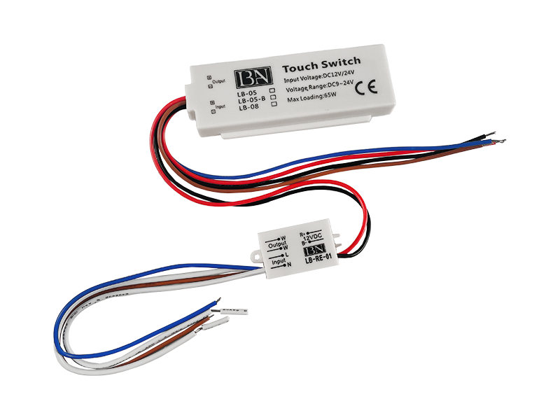 Сенсорний вимикач для дзеркал LB-05, 2 клавіши, 1*65W, Defogge, dimmer, DC12-24V + РЕЛЕ 220V, фото 1