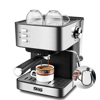 Рожкова кавоварка з капучинатором DSP Espresso Coffee Maker KA3091 напівавтоматична