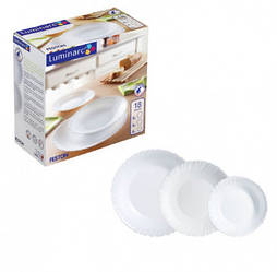 Столовий сервіз Luminarc Feston з білих тарілок 18 ін. (D8786)