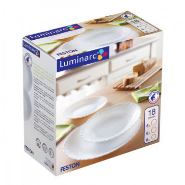 Сервіз столовий склокераміка Feston 18 предметів Luminarc D8786