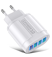 Зарядний пристрій з чотирма портами та швидкою зарядкою