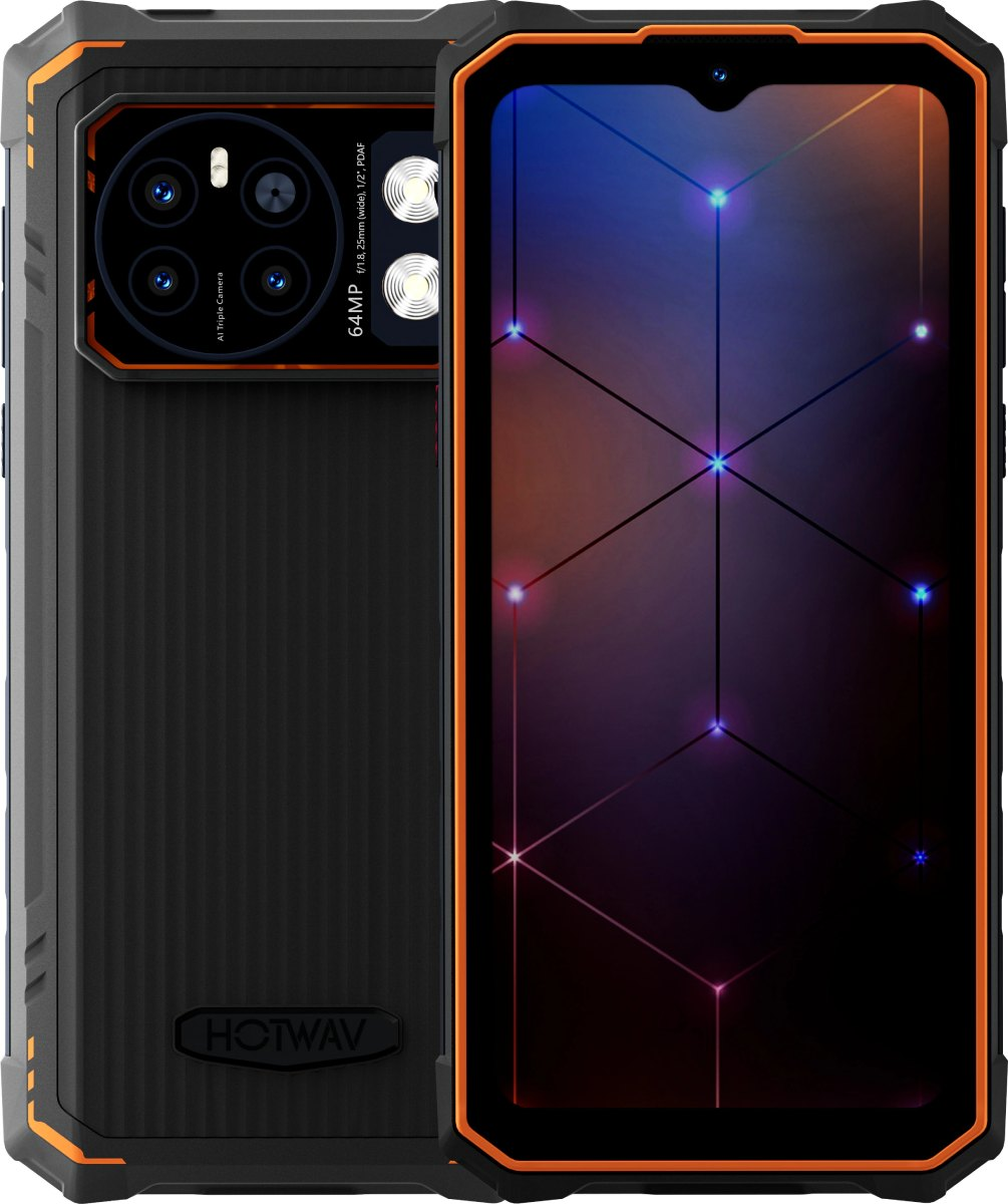 Смартфон HOTWAV Cyber 13 Pro Orange 12\256Gb 150LM NFC 10800mAh 6.6" FHD + Global Version + скло