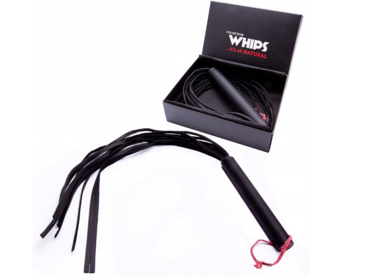 Шкіряний професійний хлист WHIPS 80см