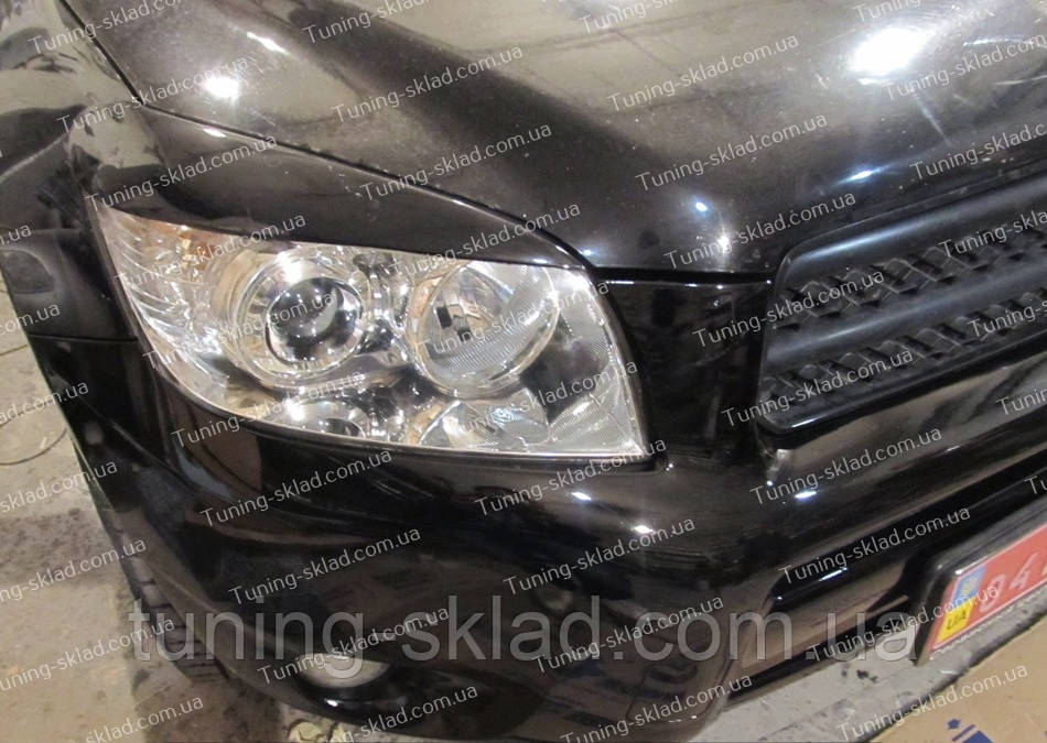 Вії Тойота Рав 4 (накладки на передні фари Toyota Rav 4) , фото 1
