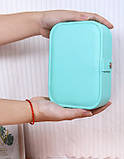 Бірюзова скринька органайзер для біжутерії та прикрас 16*11*5 см на магніті., фото 9
