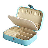 Бірюзова скринька органайзер для біжутерії та прикрас 16*11*5 см на магніті., фото 4