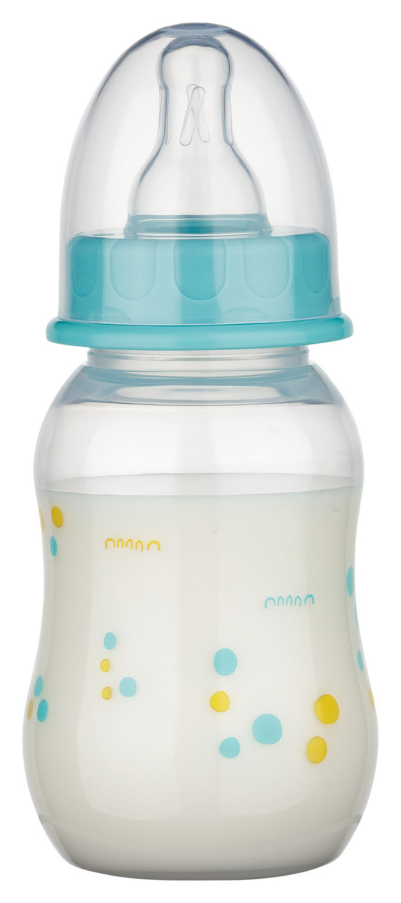 Пляшка пластикова блакитна Baby-Nova, 130мл