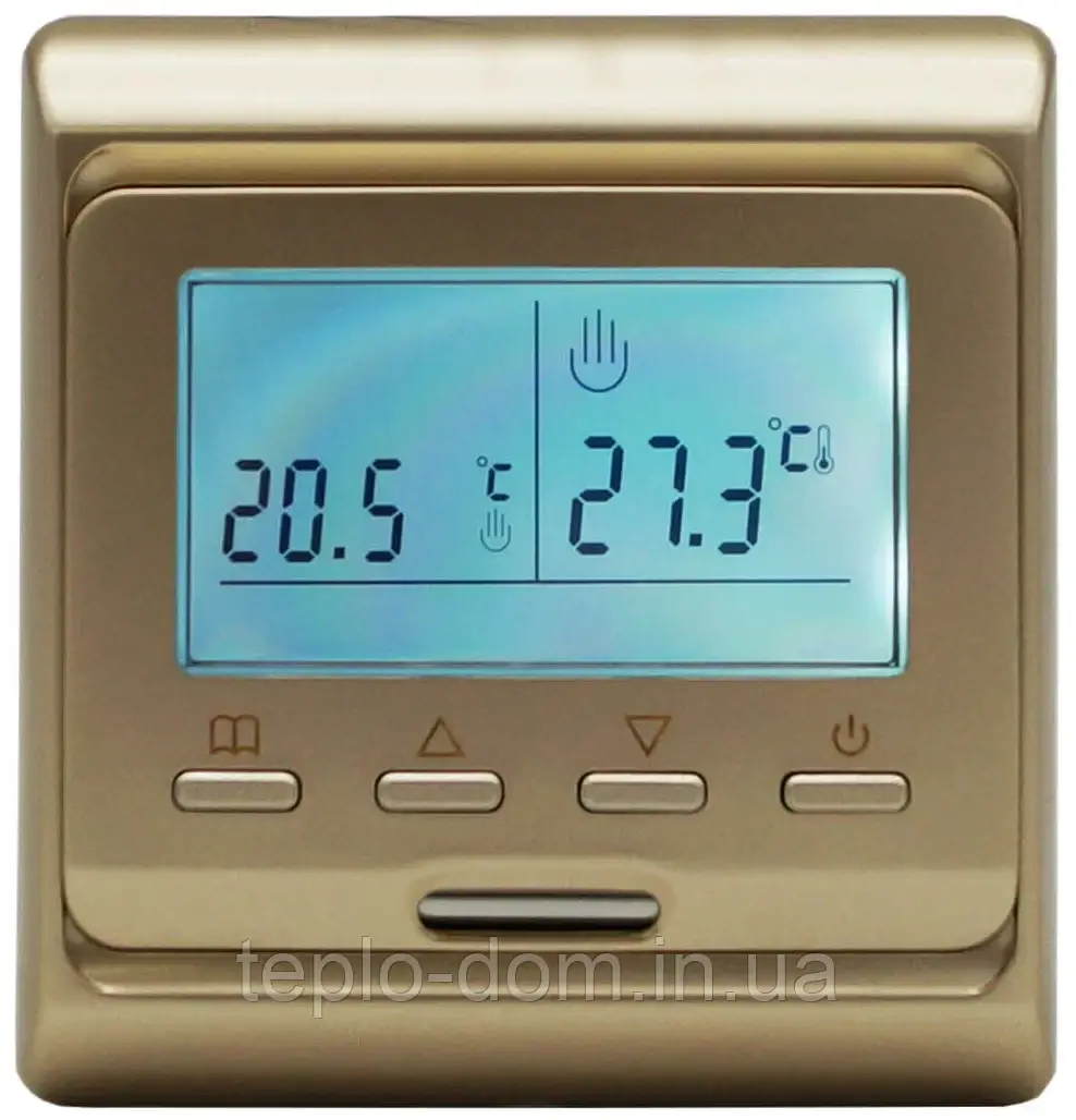 Программируемый терморегулятор In-Therm Е51 для теплого пола ( Золото ) - фото 1 - id-p1937217666