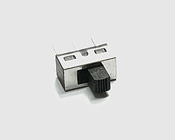 12D01, вимикач повзунковий міні, 3 Pin штирових прямих, ≥ичar 4 мм