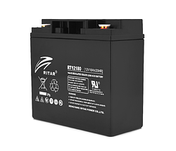 Акумуляторна батарея AGM RITAR RT12180B, Black Case, 12 V 18.0 Ah (181х77х167) Q4