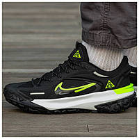 Мужские кроссовки Nike ACG Mountain Fly 2 Low Black White Green, черно-белые кроссовки найк асг маунтин черные