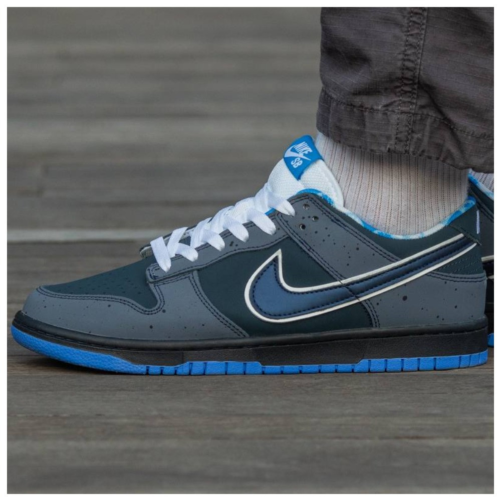 Мужские кроссовки Nike SB Dunk Low "Blue Lobster", синие кожаные ...