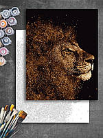 ЗОЛОТАЯ Картина по номерам "Art Millennium" АМ-0463 на холсте с золотыми красками "ЛЕВ" 60*80см