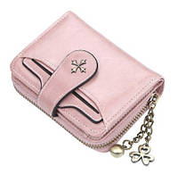 Стильний жіночий гаманець на блискавці зі штучної шкіри, Pink