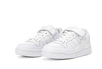 Кросівки жіночі модні білі Adidas Forum Low. Весняні чоловічі кросівки в білому кольорі Адидас Форум, фото 7