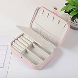 Зручна рожева скринька для біжутерії та прикрас 16*11*5 см на магніті., фото 8