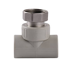 Трійник з накидною гайкою Kalde PPR ф25х1 (000025173)