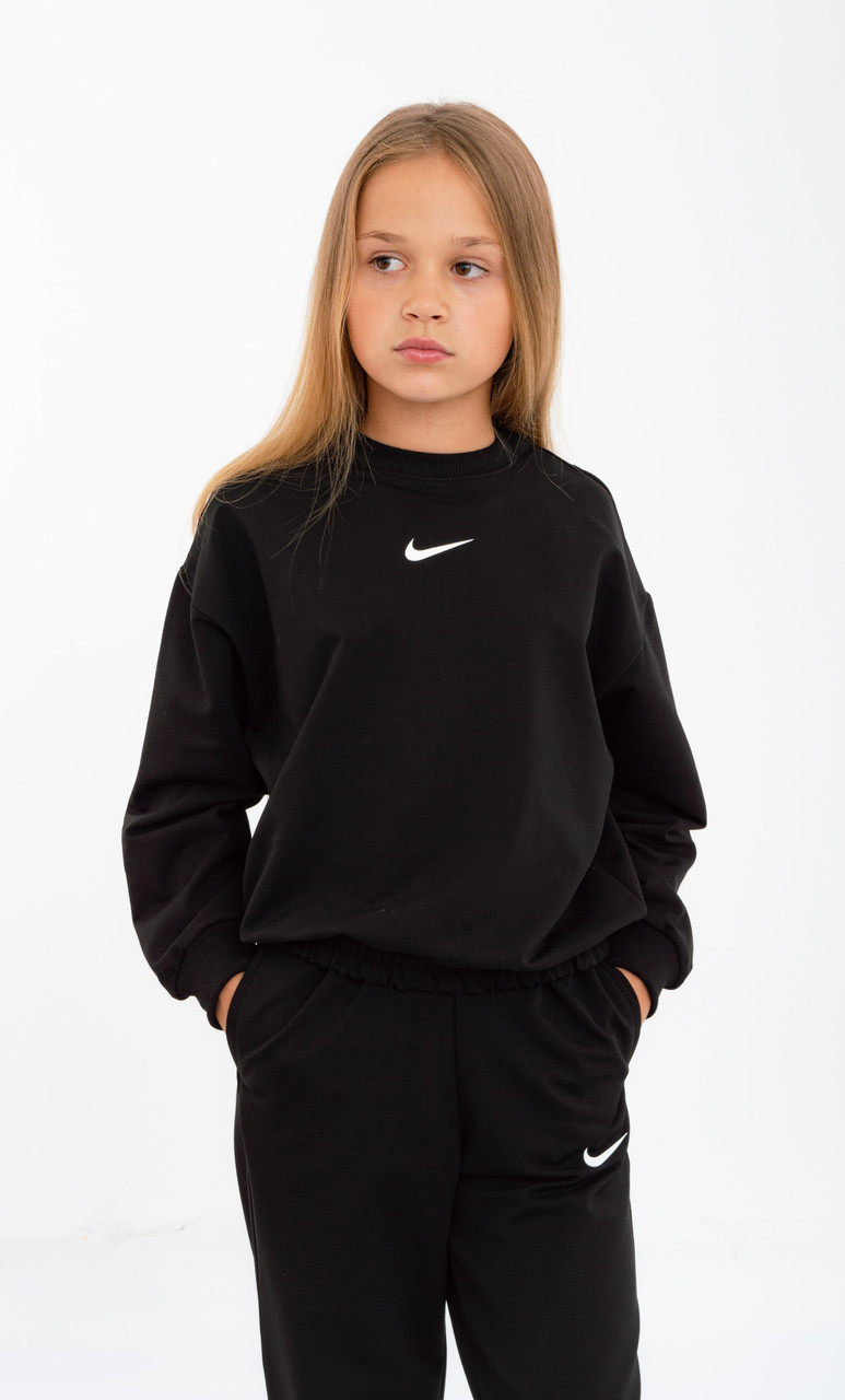 Спортивний костюм Підліток Nike (двунитка) чорний