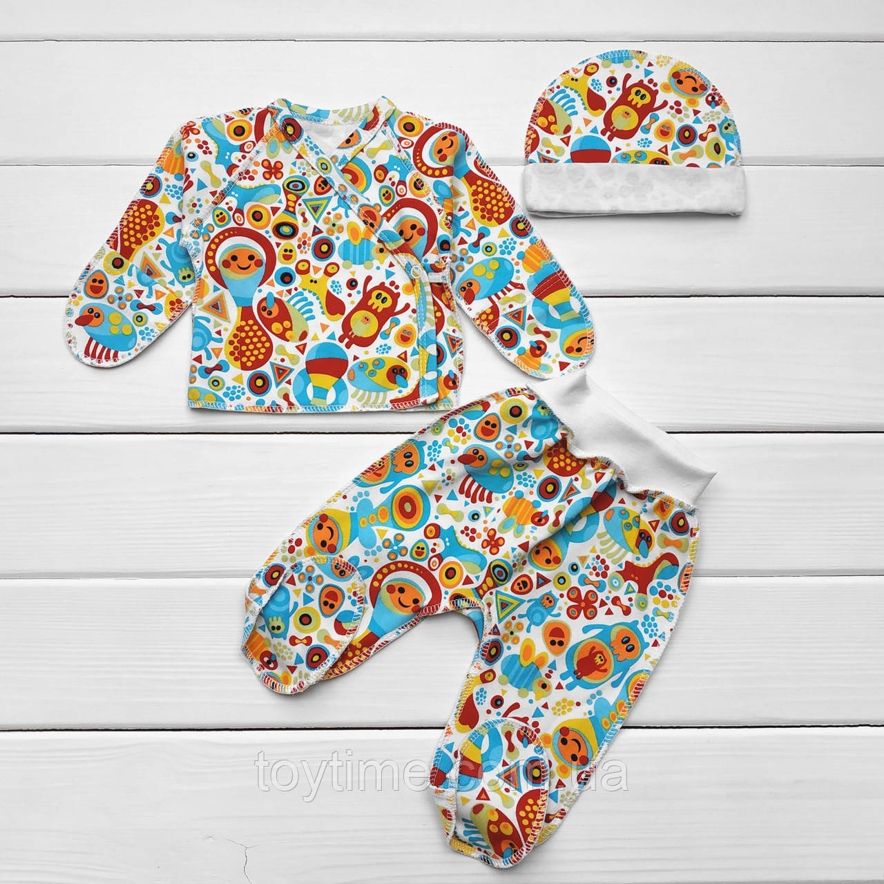 Комплект ясельний 3-х предметний Розмальовка, фото 1