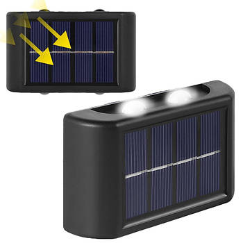 Вуличний LED світильник на сонячній батареї, 4LED / Зовнішній настінний ліхтар / Водонепроникний світильник