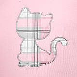 Трикотажна піжама для дівчаток у клітинку Kitten, фото 4