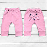 Дитячі штани з начосом з принтом ззаду Foxie, фото 2
