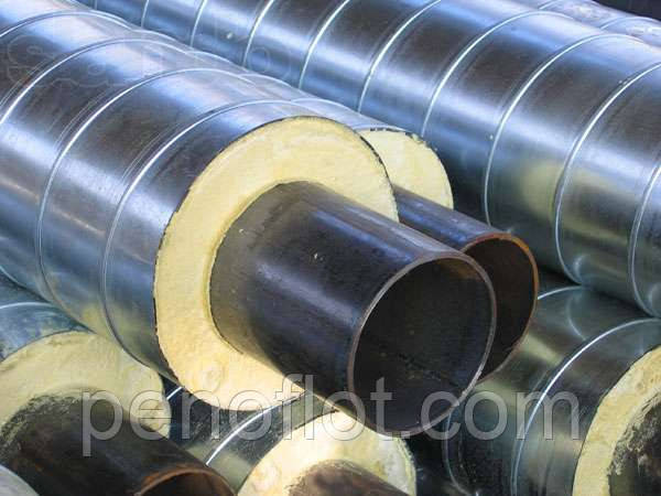 Труби попередньо ізольовані  ППУ ф325/450 в СПІРО оцинкованій оболонці.
