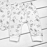 Комплектик для малюків від трьох місяців Milk боді зі штанами, фото 3