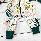 Прогулянковий набір для дівчаток на осінь Monstera комбінезон і шапка, фото 4