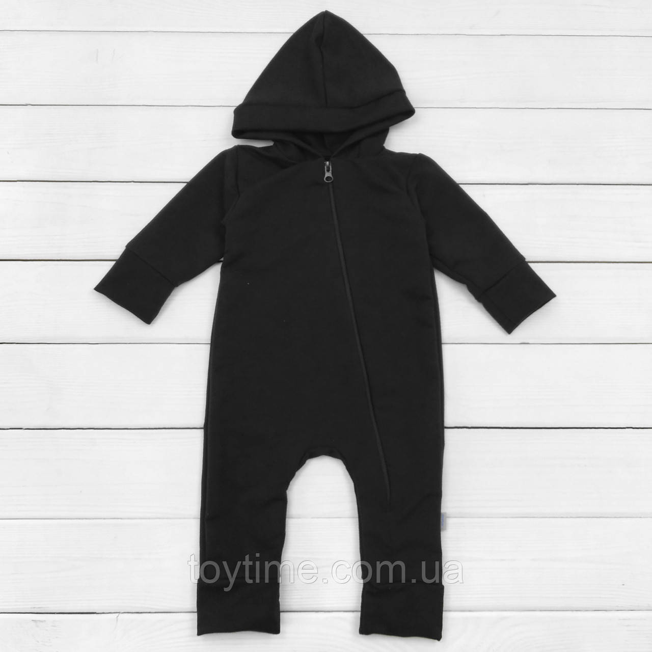 Комбінезон з капюшоном на блискавці Black