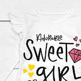 Лонгслів для дівчинки з принтом Sweet Girl, фото 2