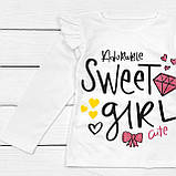 Лонгслів для дівчинки з принтом Sweet Girl, фото 3