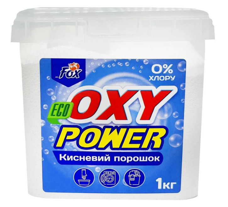 Кисневий пральний порошок Domik expert Fox Oxy Power (1000 гр.)