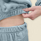 Жіноча піжама демісезонна з пухнастої тканини Silver, фото 4