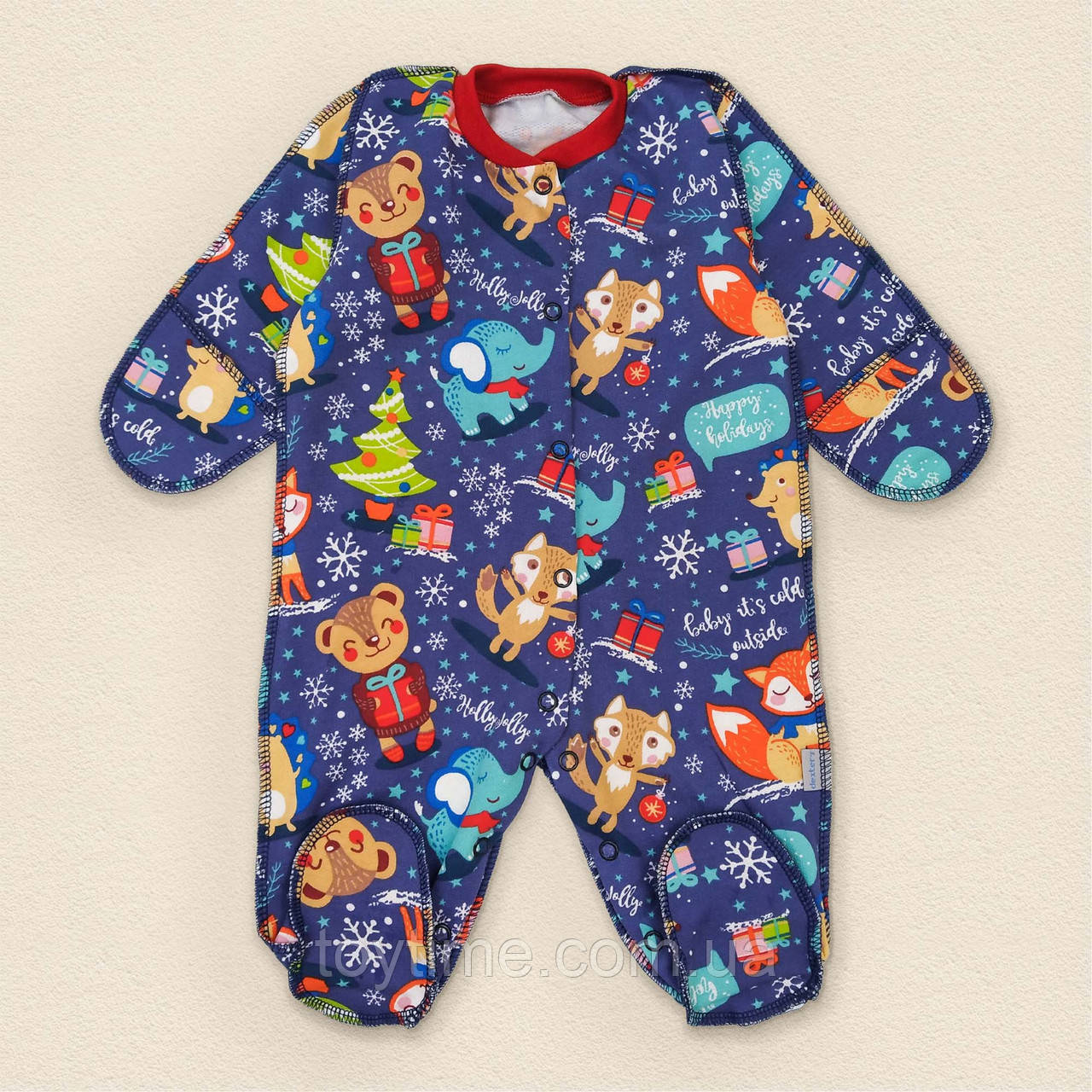 Дитячий сліп з начосом Christmas Fox, фото 1