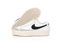 Найк Блазер Женские и подростковые кроссовки белые Nike Blazer Обувь женская белая с черным