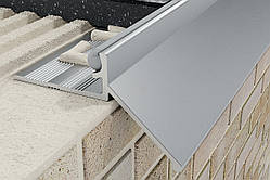 Карниз капельник відведення води для відкритого балкона та тераси профіль алюмінієвий 2,5 метра під плитку колір срібло матовий