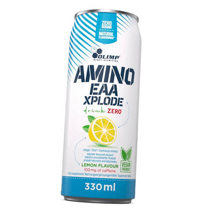 Газований напій з амінокислотами OLIMP Amino EAA Xplode Drink Zero 330мл лимон, фото 1