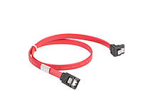 Lanberg Cable SATA III 0.5m F/F red angular metal snaps, фото 4