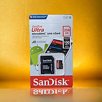 Карточка памяти SanDisk 256 GB microSDXC UHS-I U3 Extreme Pro+SD Adapter
