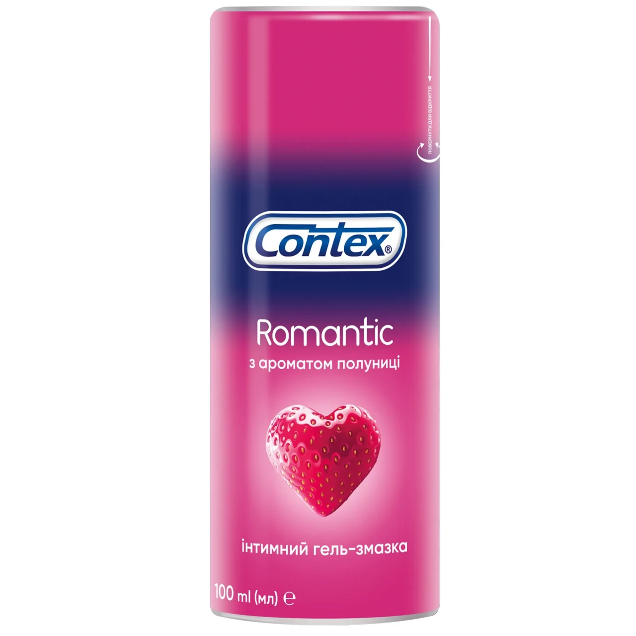 Гель-змазка Contex Romantic з ароматом полуниці, 100 мл
