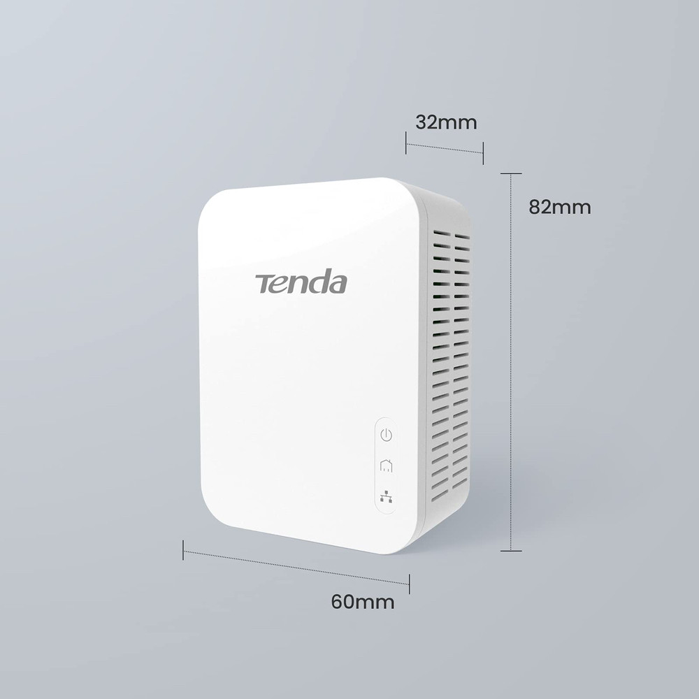 Комплект адаптера Powerline Tenda PH3 1000 Мбит/с с одним портом/домашней вилкой AV2 UK Extender - фото 2 - id-p1937283032