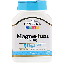 Магній Magnesium 250 мг 21st Century (110 таб)