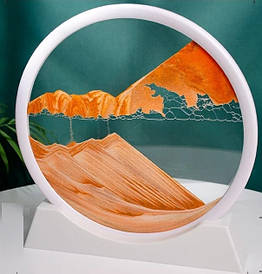 Кругла картина піщаний пейзаж 3D (26,5х25см)