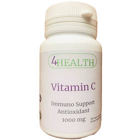 4HEALTH - Вітамін C (підтримка імунітету, антіоксидант) 1000 мг (50 капс)