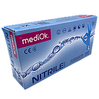 Перчатки нитриловые синие L 100 шт NITRIL mediOk