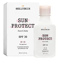 Сонцезахисний крем для обличчя і тіла Hollyskin Sun Protect SPF 30 (100 мл)